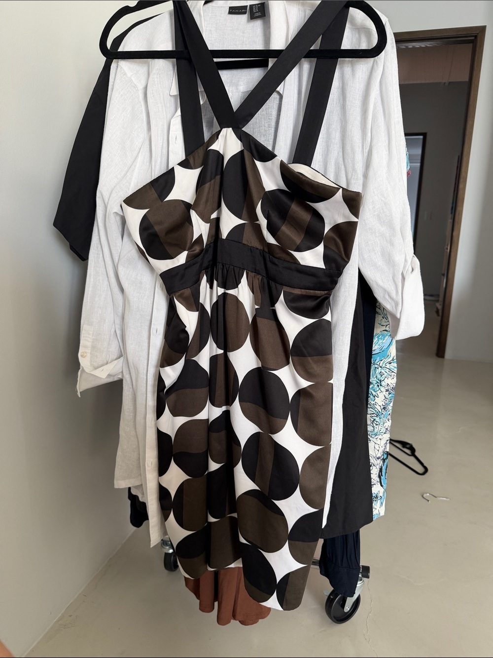 Banana Republic Black and White Polka Dot Sundress